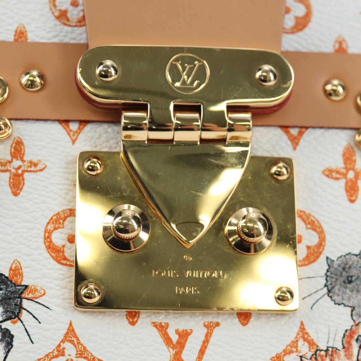 LOUIS VUITTON Catgram Petite Mar Shoulder Bag White M44407 LV Auth 197522SM