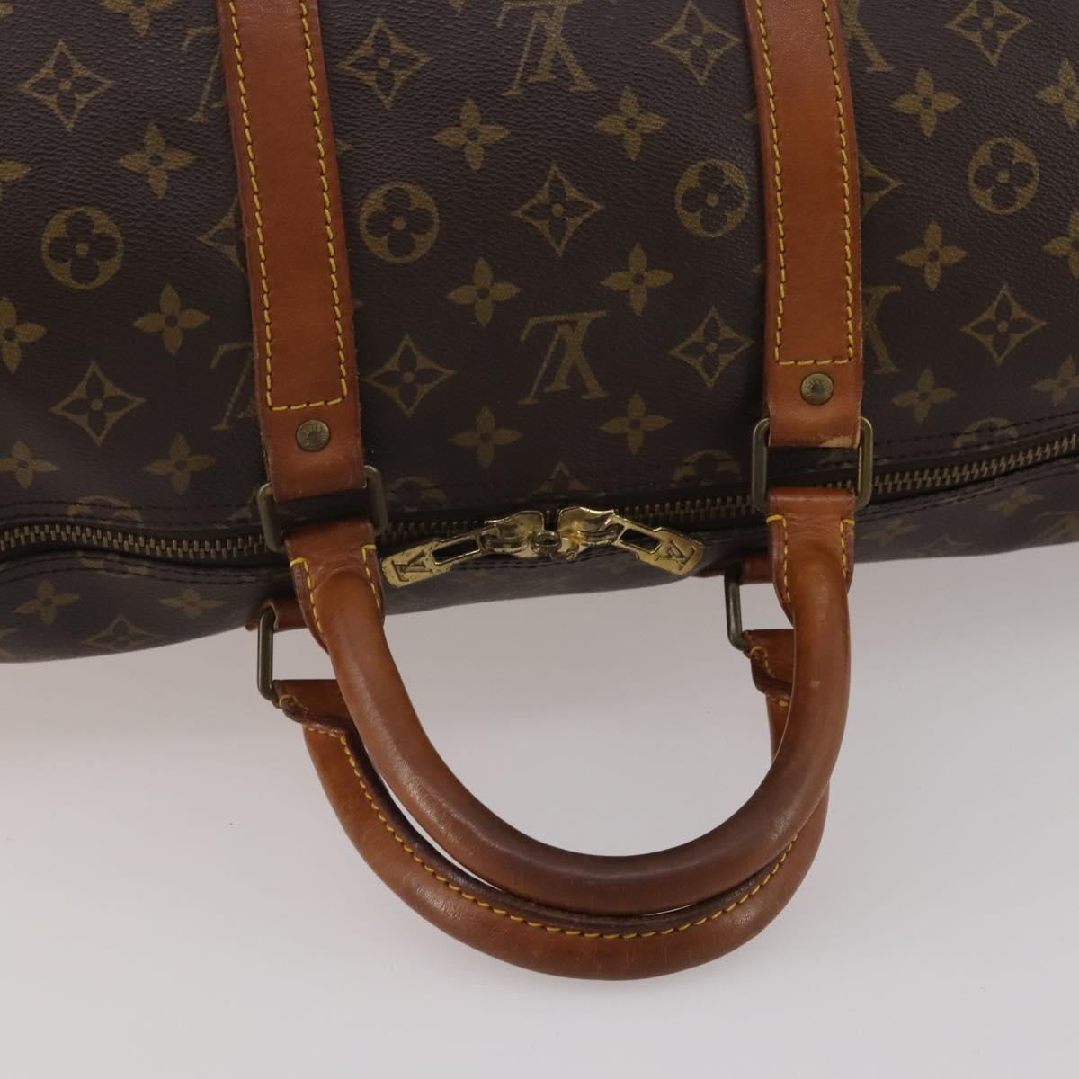 LOUIS VUITTON Monogram Keepall 55 Boston Bag M41424 LV Auth 197524