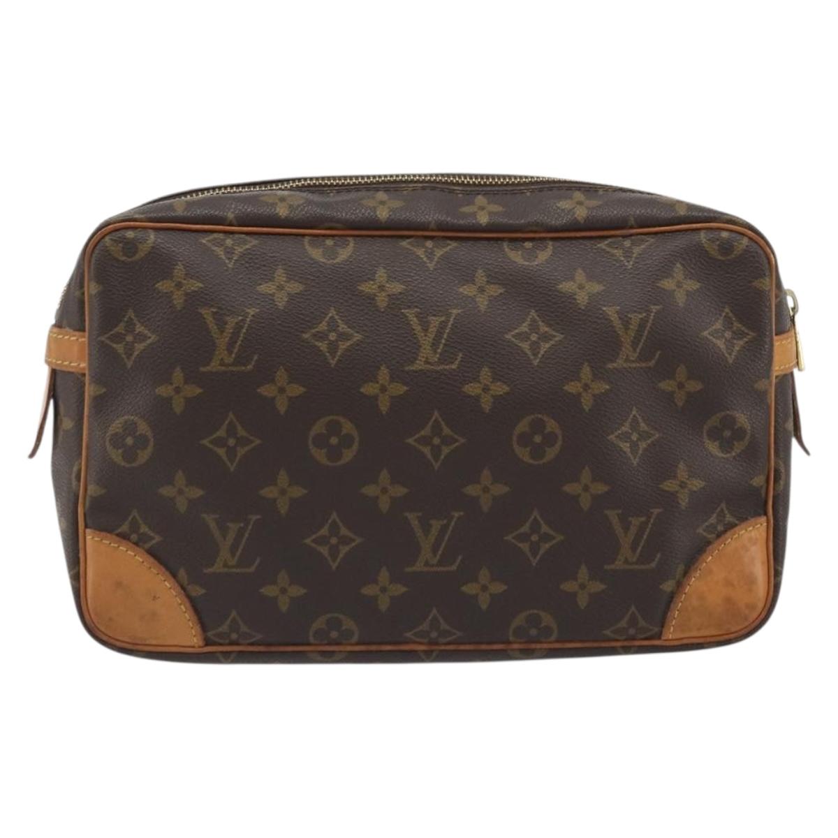 LOUIS VUITTON Monogram Compiegne 28 Clutch Bag M51845 LV Auth 197527