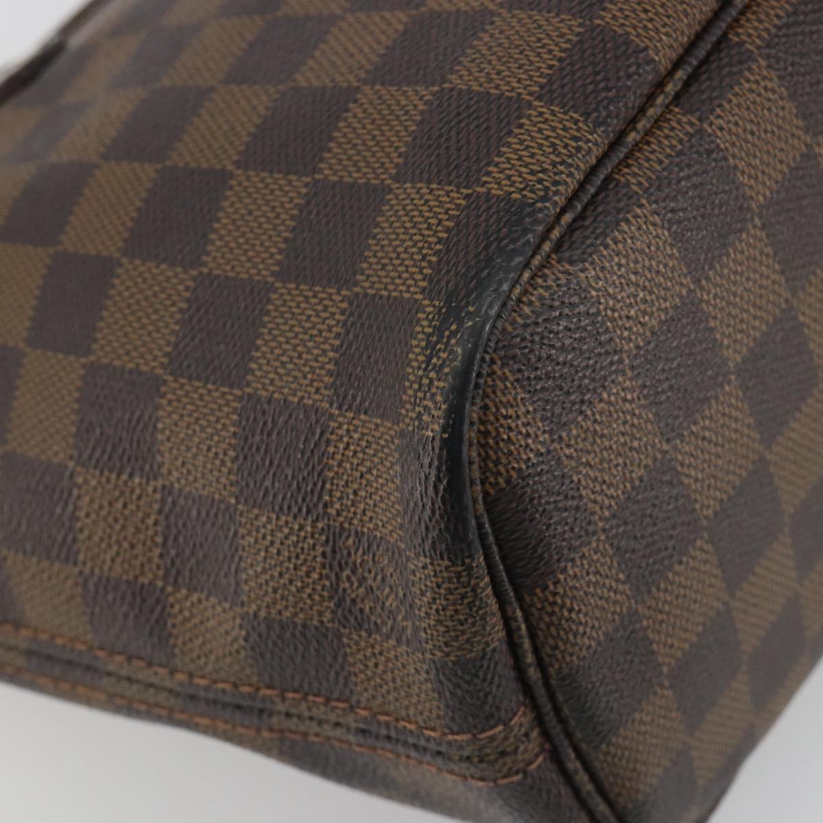 LOUIS VUITTON Damier Ebene Neverfull PM Tote Bag N51109 LV Auth 197530