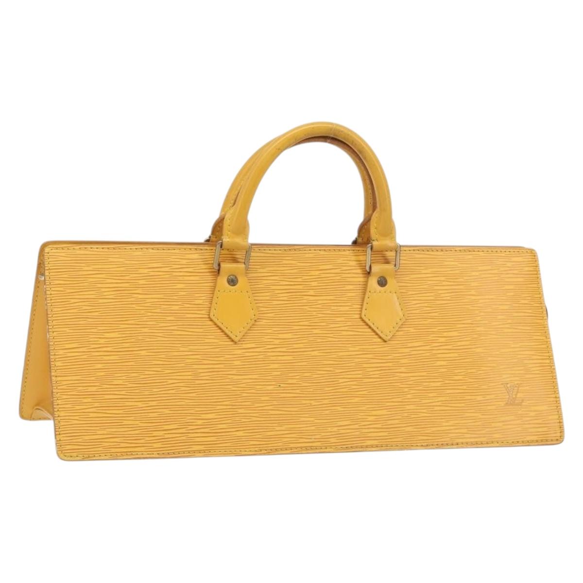 LOUIS VUITTON Epi Sac Triangle Hand Bag Yellow M52099 LV Auth 197531
