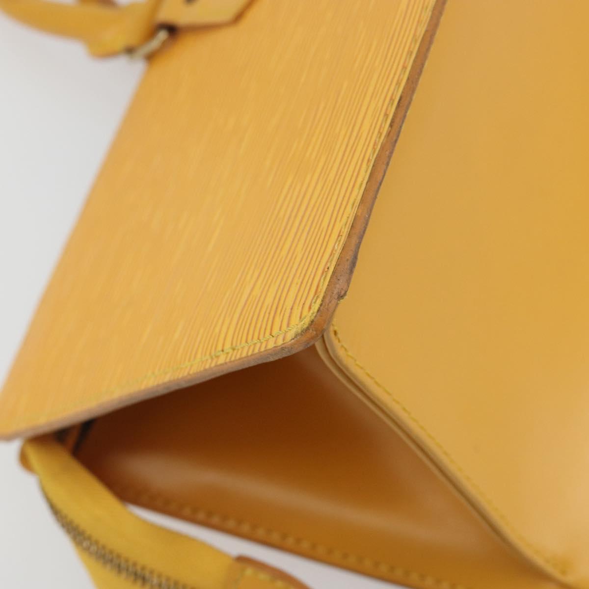LOUIS VUITTON Epi Sac Triangle Hand Bag Yellow M52099 LV Auth 197531