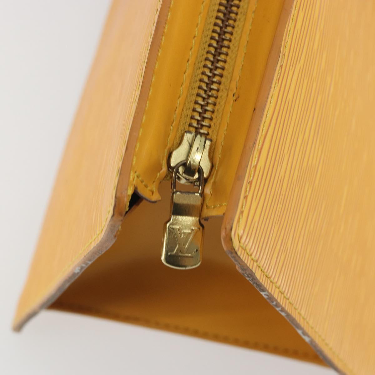 LOUIS VUITTON Epi Sac Triangle Hand Bag Yellow M52099 LV Auth 197531