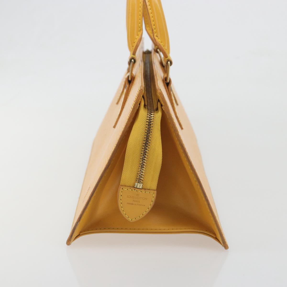 LOUIS VUITTON Epi Sac Triangle Hand Bag Yellow M52099 LV Auth 197531