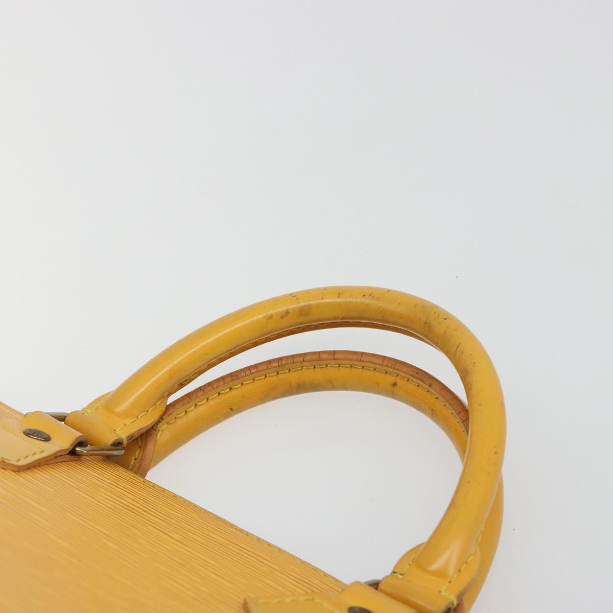 LOUIS VUITTON Epi Sac Triangle Hand Bag Yellow M52099 LV Auth 197531