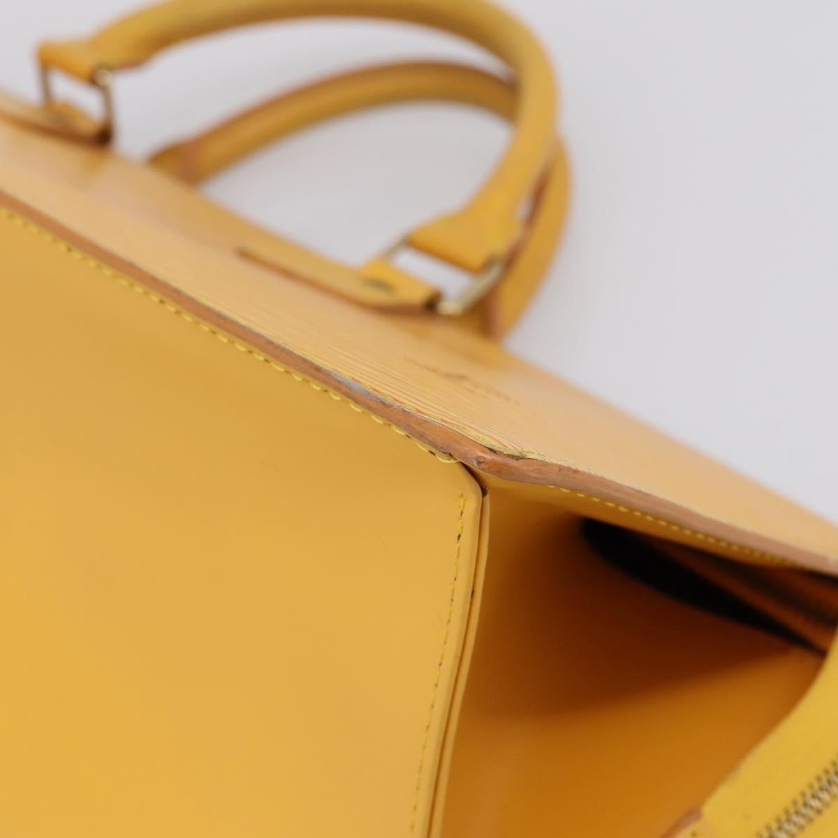 LOUIS VUITTON Epi Sac Triangle Hand Bag Yellow M52099 LV Auth 197532