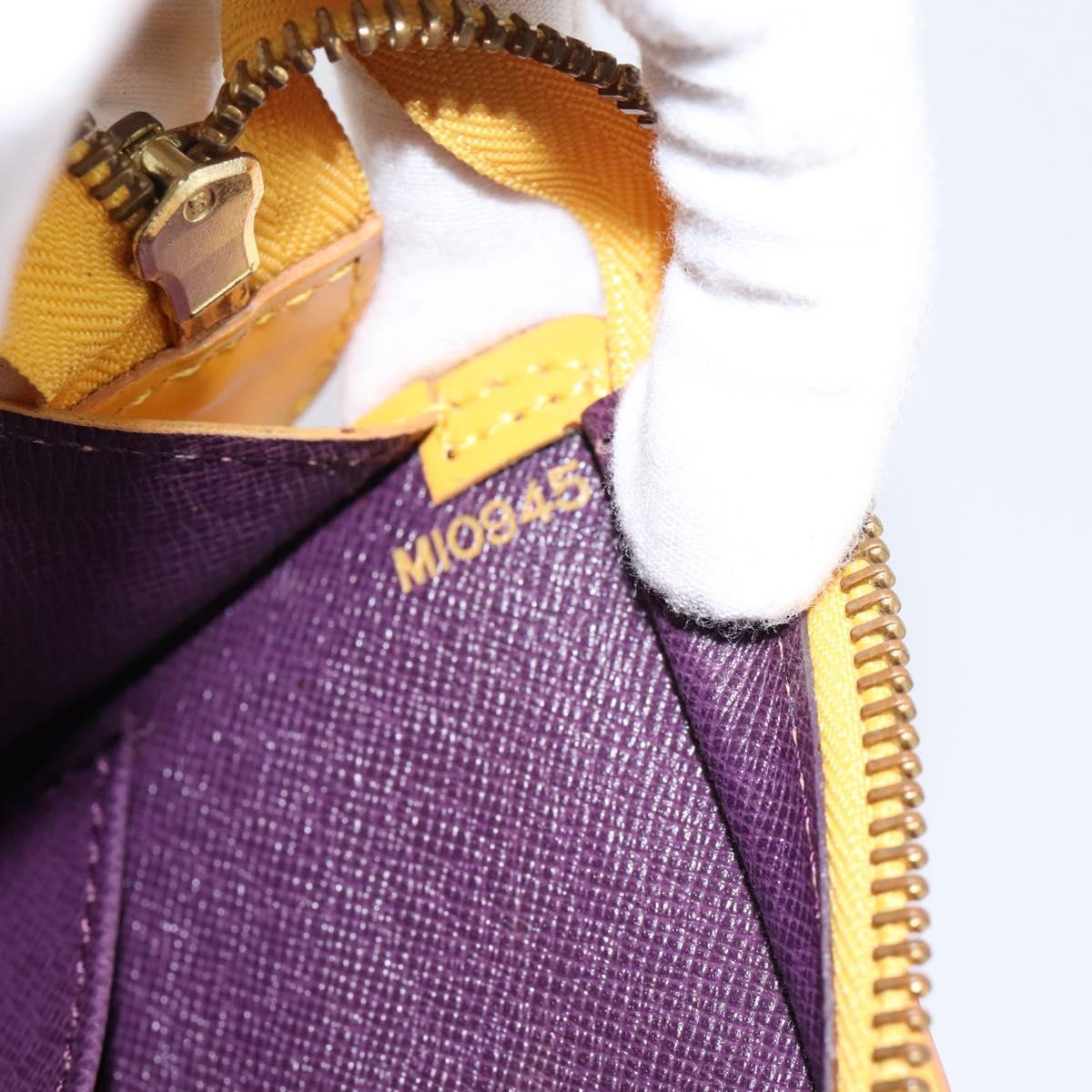 LOUIS VUITTON Epi Sac Triangle Hand Bag Yellow M52099 LV Auth 197532