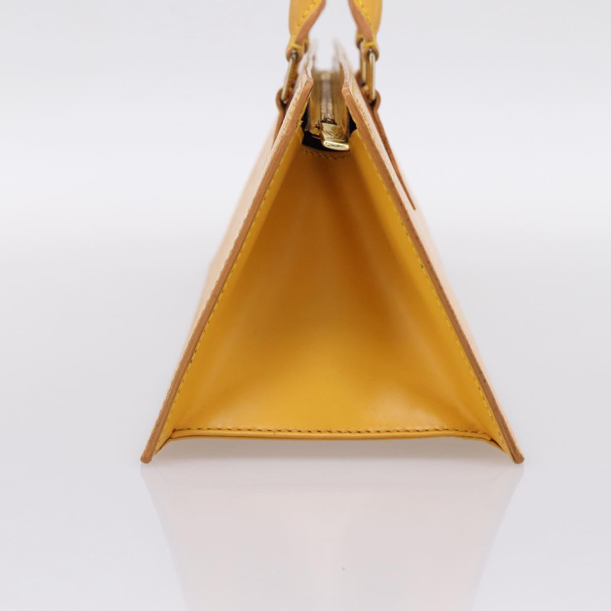 LOUIS VUITTON Epi Sac Triangle Hand Bag Yellow M52099 LV Auth 197532