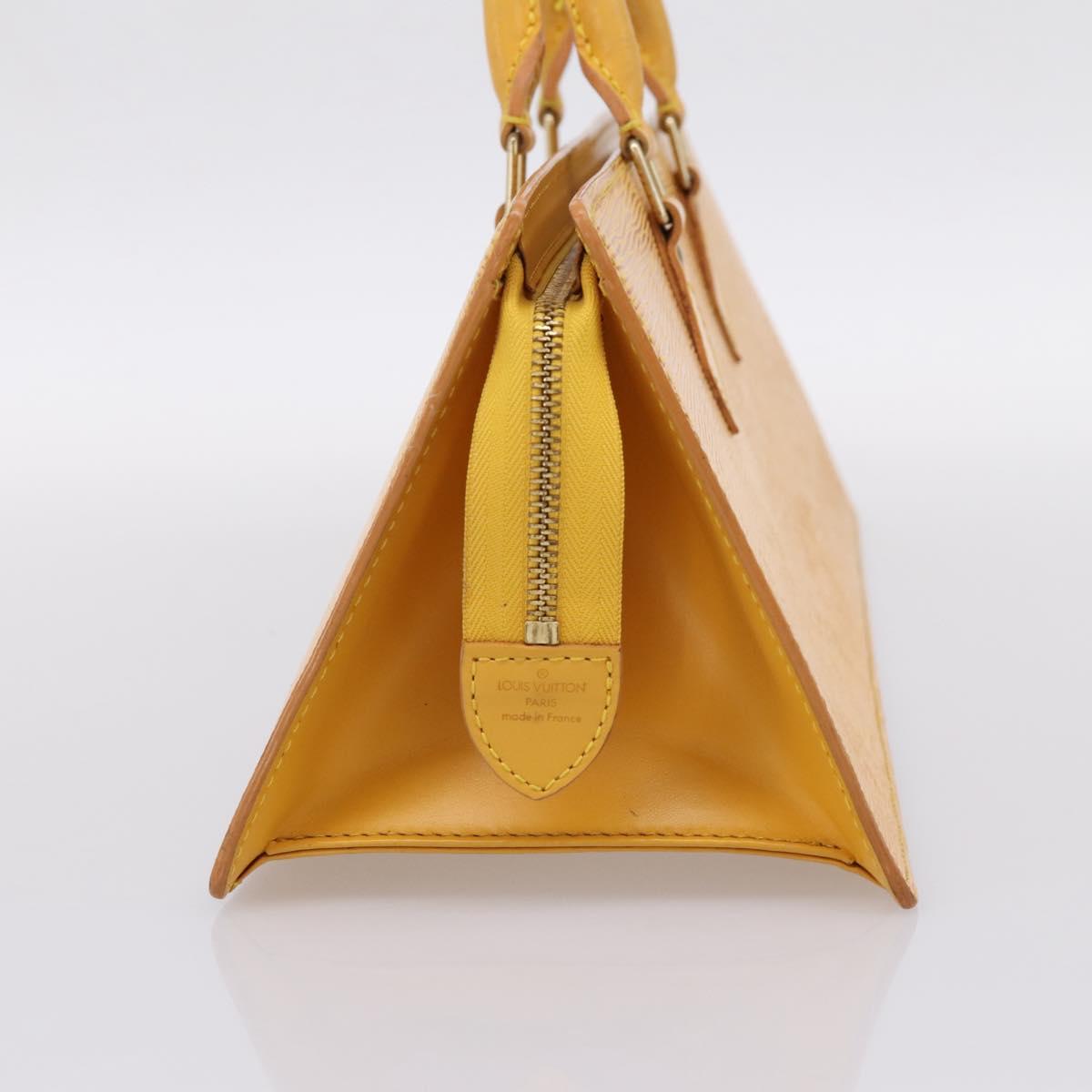 LOUIS VUITTON Epi Sac Triangle Hand Bag Yellow M52099 LV Auth 197532
