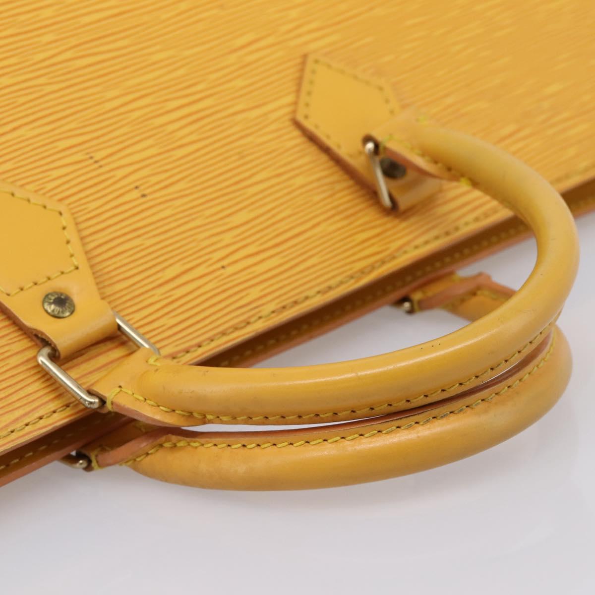 LOUIS VUITTON Epi Sac Triangle Hand Bag Yellow M52099 LV Auth 197532