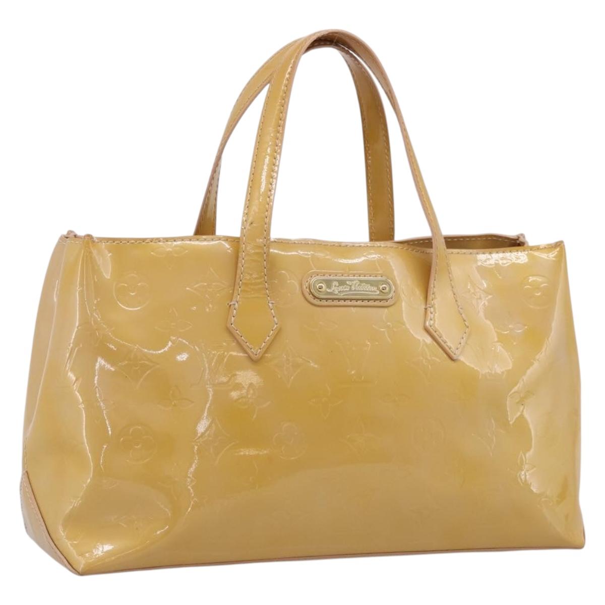 LOUIS VUITTON Monogram Vernis Wilshire PM Rose Flow Lantern M91642 Auth 197533