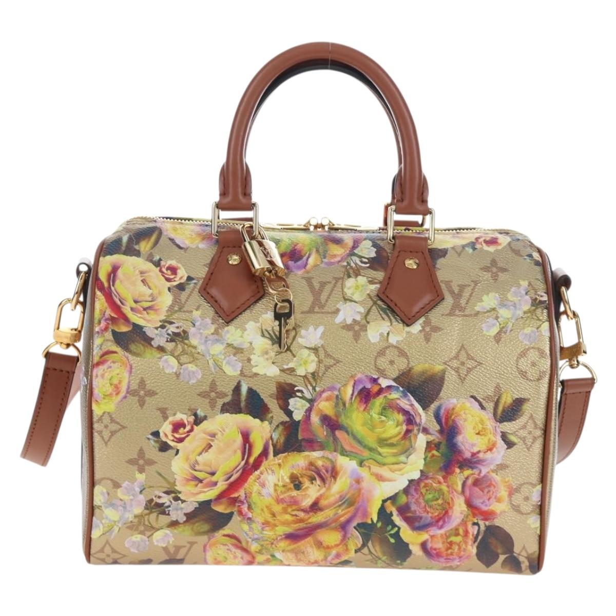 LOUIS VUITTON LV Garden Speedy Bandouliere 25 Bag Beige M21317 LV Auth 197535SM