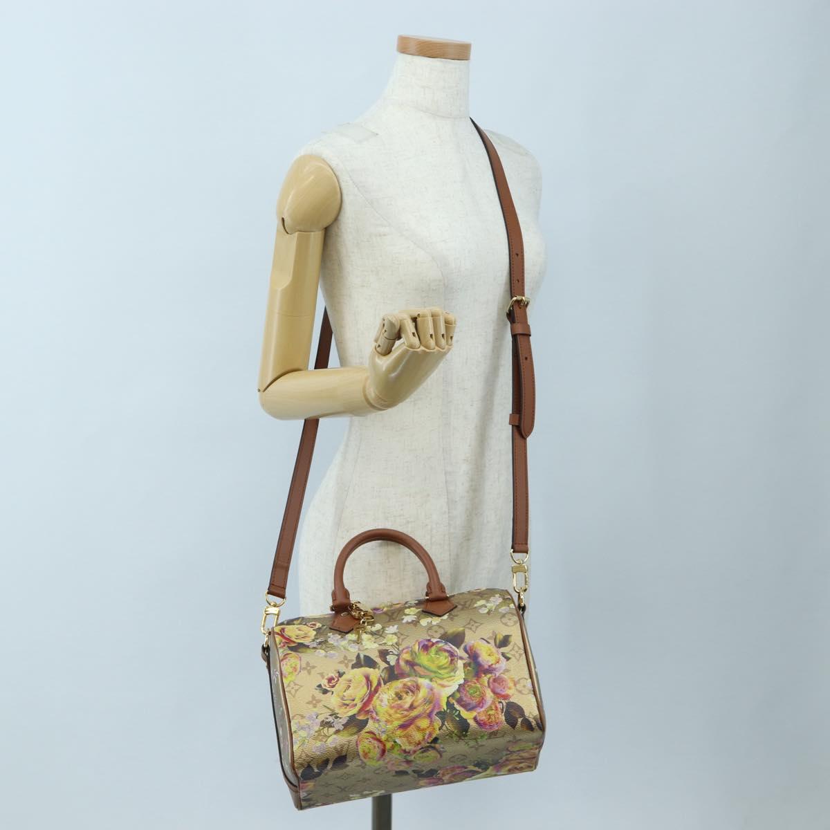 LOUIS VUITTON LV Garden Speedy Bandouliere 25 Bag Beige M21317 LV Auth 197535SM