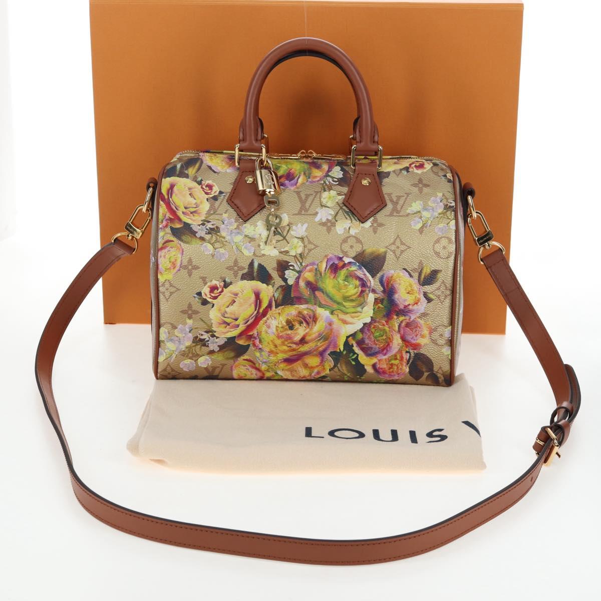 LOUIS VUITTON LV Garden Speedy Bandouliere 25 Bag Beige M21317 LV Auth 197535SM