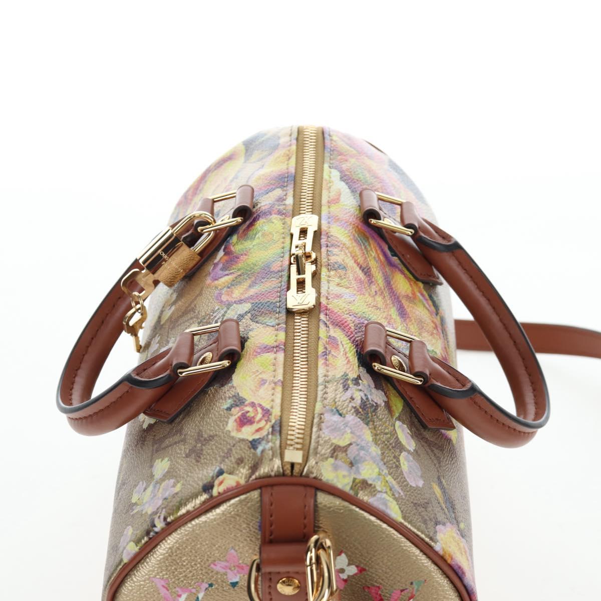 LOUIS VUITTON LV Garden Speedy Bandouliere 25 Bag Beige M21317 LV Auth 197535SM