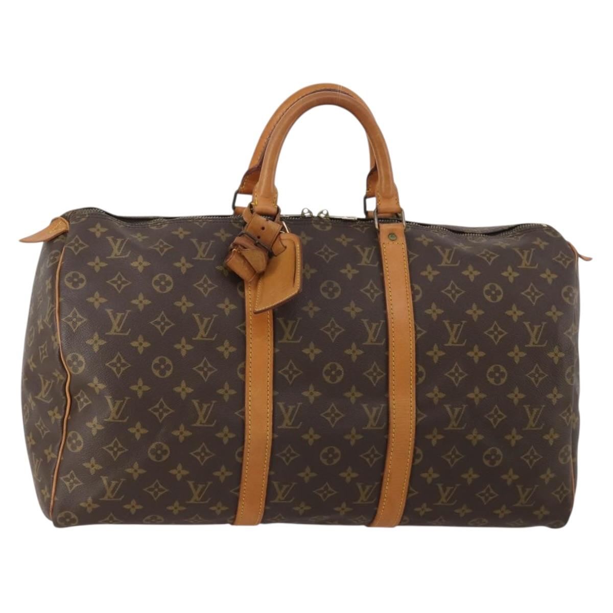 LOUIS VUITTON Monogram Keepall 50 Boston Bag M41426 LV Auth 197538A