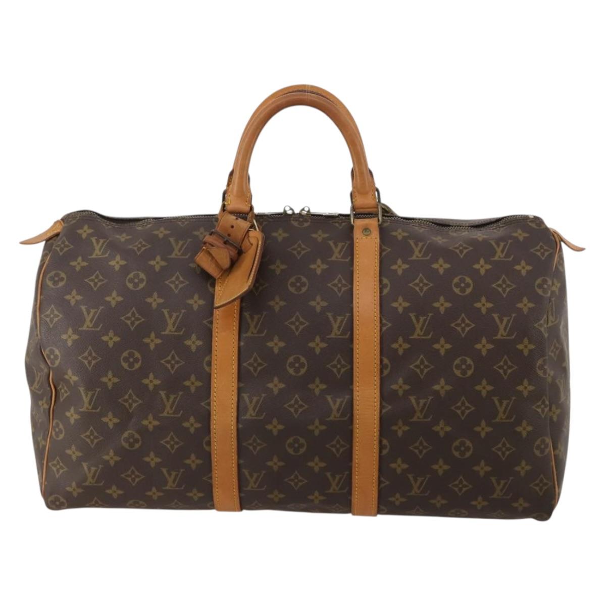 LOUIS VUITTON Monogram Keepall 50 Boston Bag M41426 LV Auth 197538A