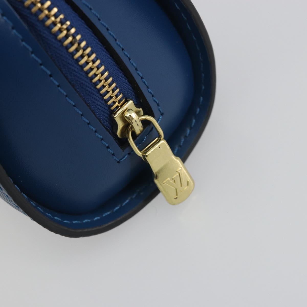 LOUIS VUITTON Epi Dauphine PM Pouch Blue M48445 LV Auth 197540