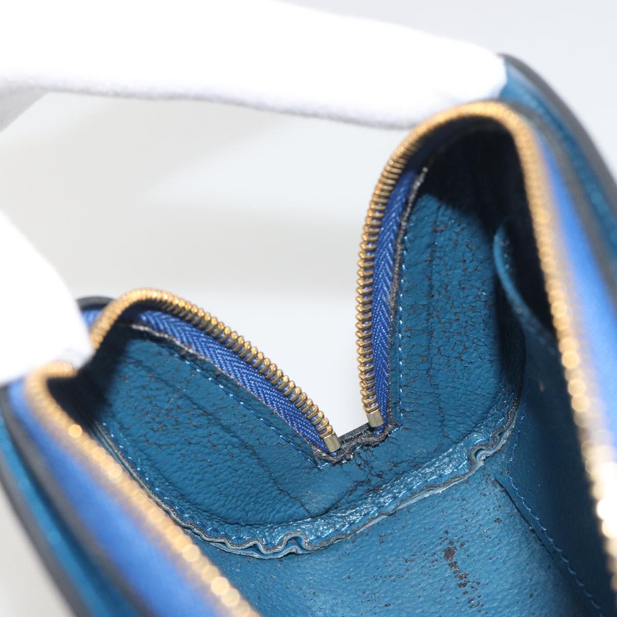 LOUIS VUITTON Epi Dauphine PM Pouch Blue M48445 LV Auth 197540