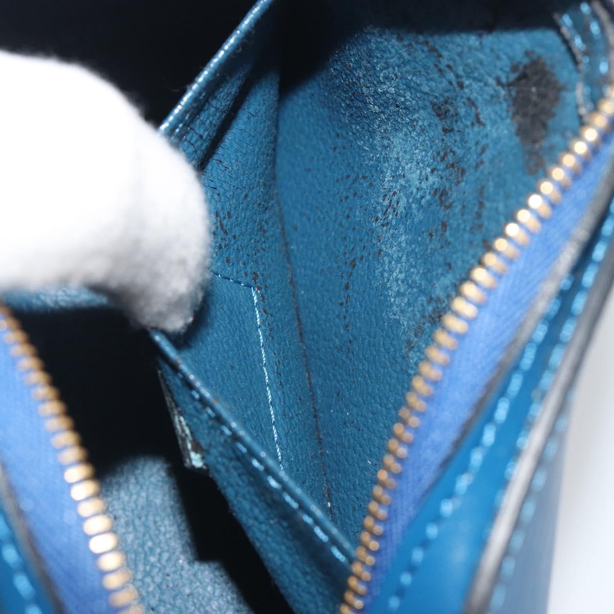 LOUIS VUITTON Epi Dauphine PM Pouch Blue M48445 LV Auth 197540