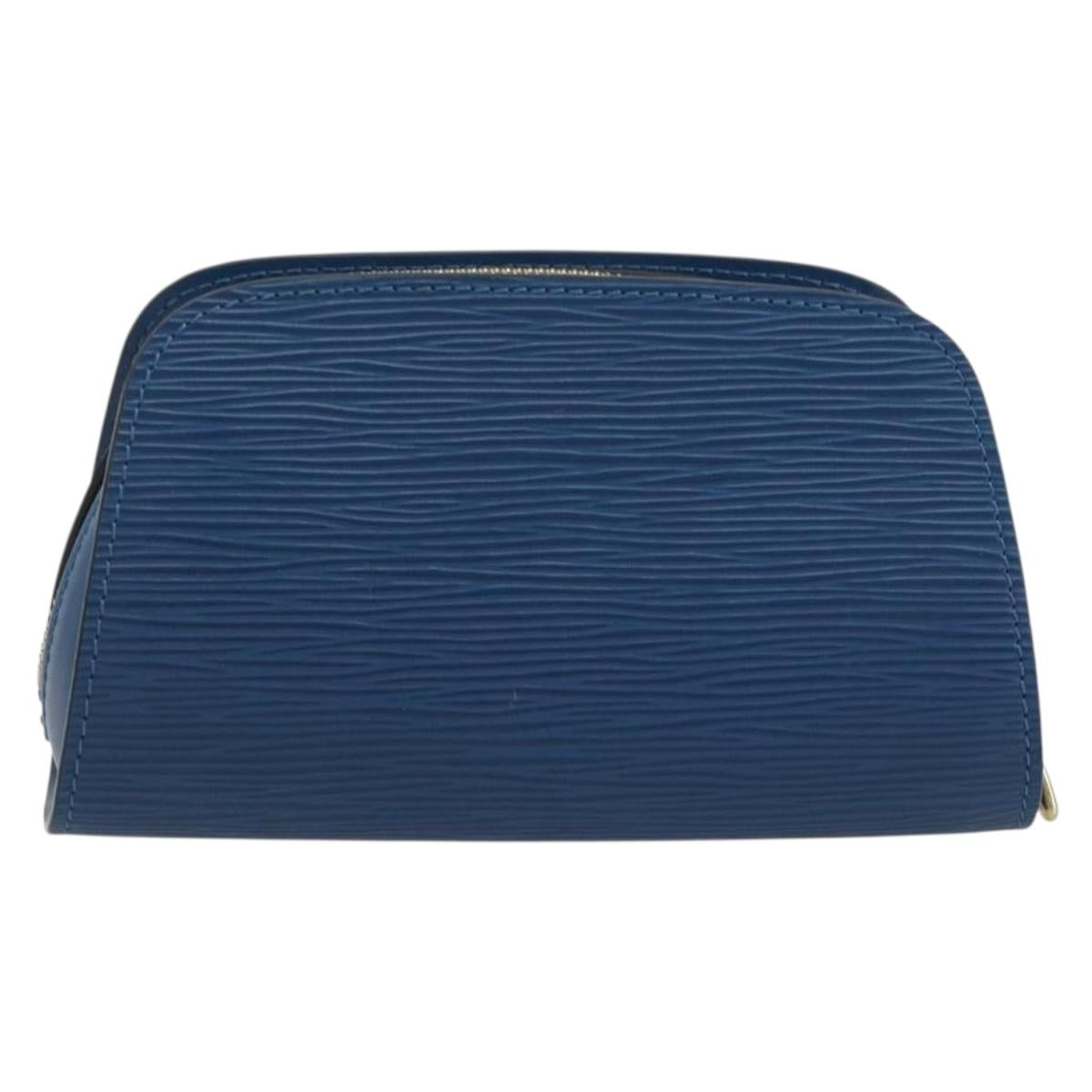 LOUIS VUITTON Epi Dauphine PM Pouch Blue M48445 LV Auth 197540