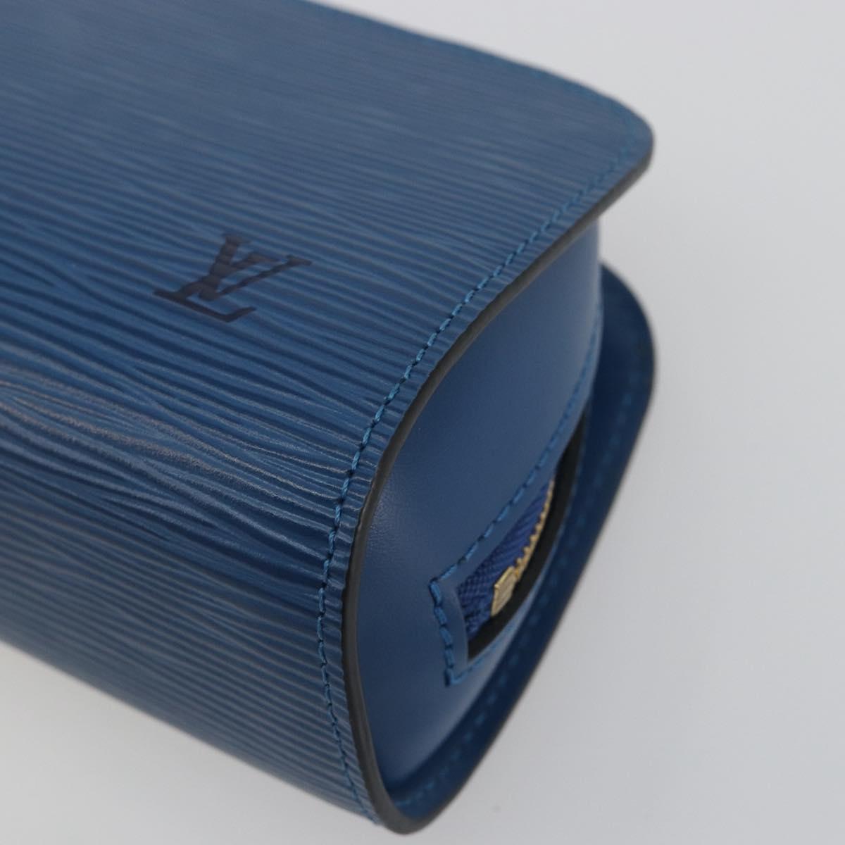 LOUIS VUITTON Epi Dauphine PM Pouch Blue M48445 LV Auth 197540