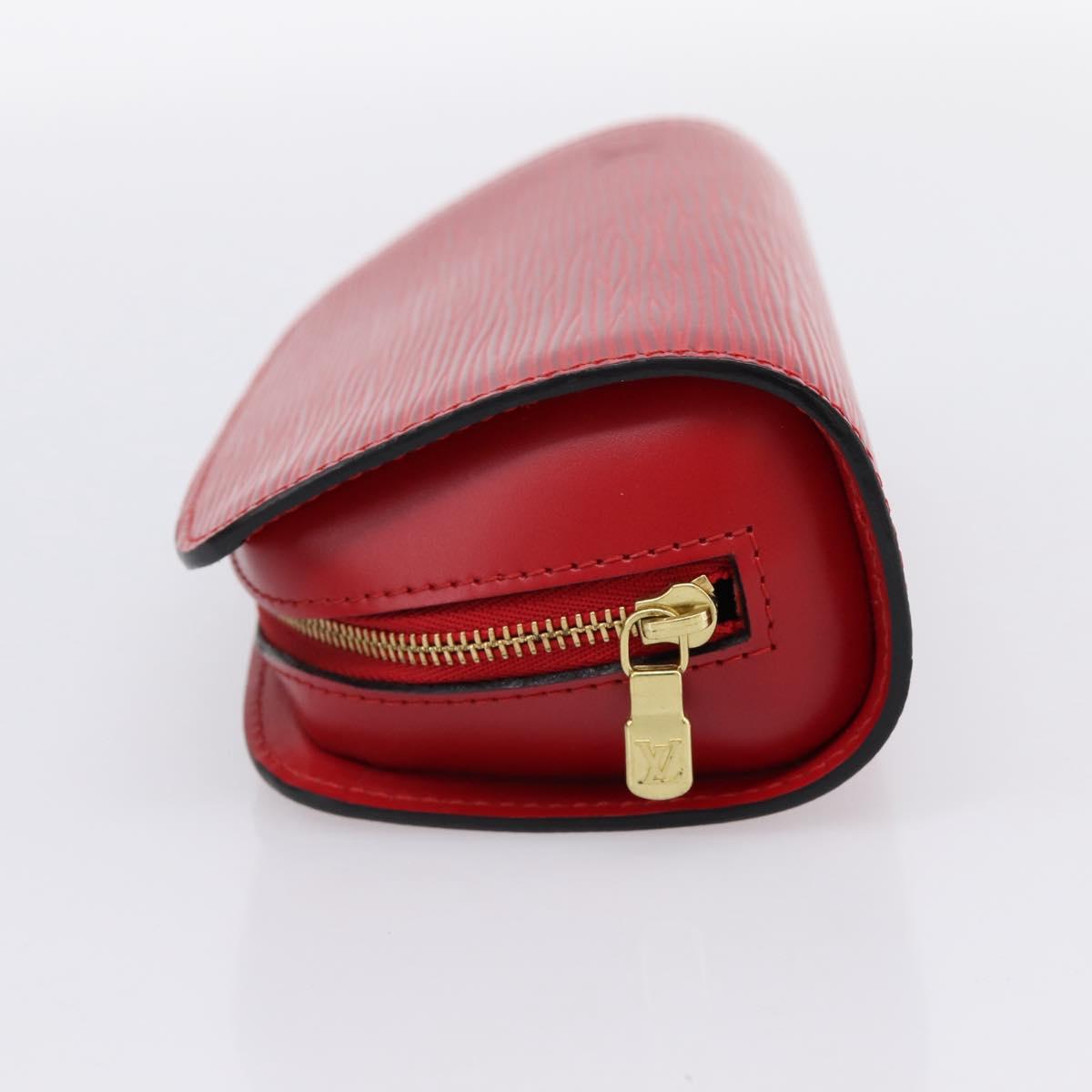 LOUIS VUITTON Epi Dauphine PM Pouch Castilian Red M48447 LV Auth 197541