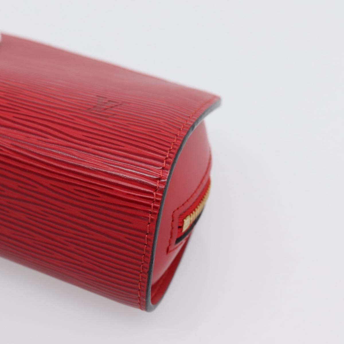 LOUIS VUITTON Epi Dauphine PM Pouch Castilian Red M48447 LV Auth 197541