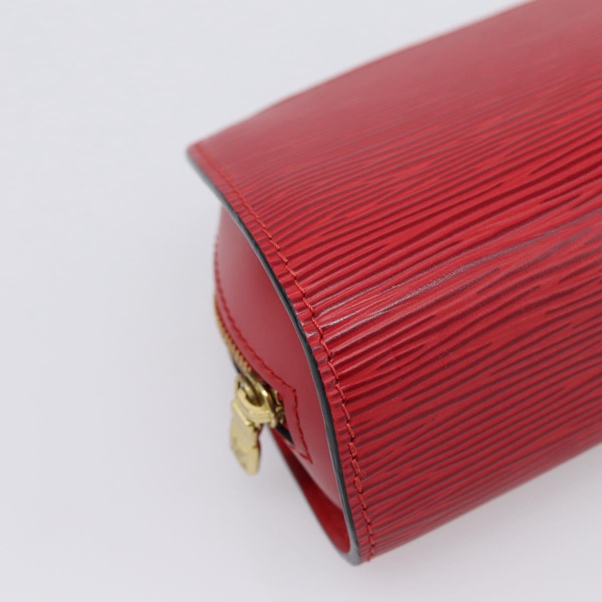 LOUIS VUITTON Epi Dauphine PM Pouch Castilian Red M48447 LV Auth 197541