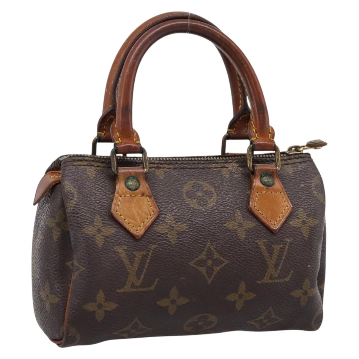 LOUIS VUITTON Monogram Mini Speedy Hand Bag M41534 LV Auth 197545