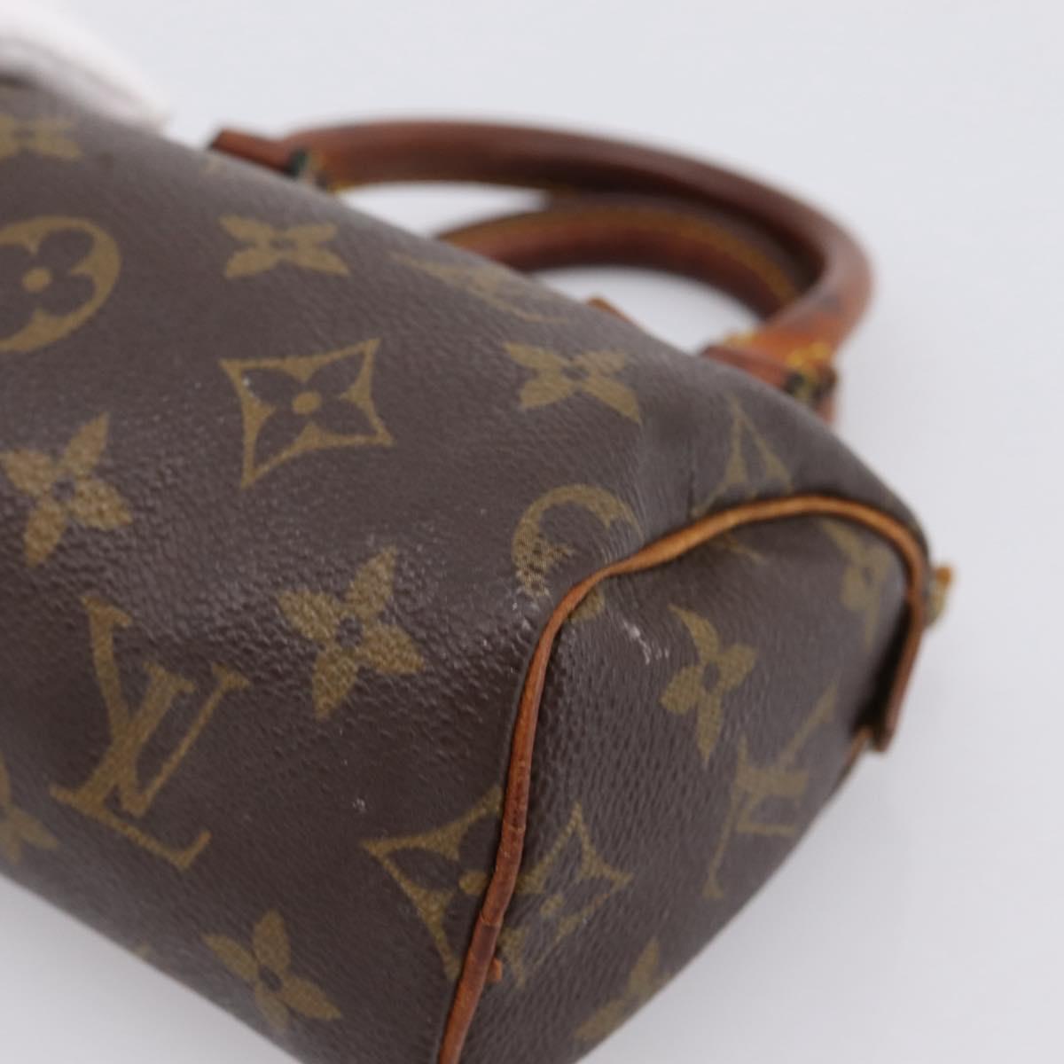 LOUIS VUITTON Monogram Mini Speedy Hand Bag M41534 LV Auth 197545