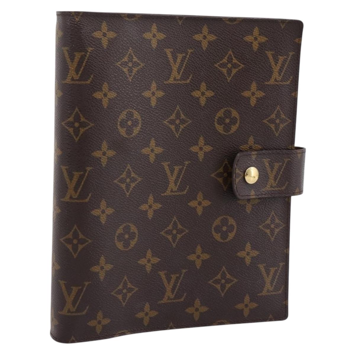 LOUIS VUITTON Monogram Agenda GM Day Planner Cover R20006 LV Auth 197546A
