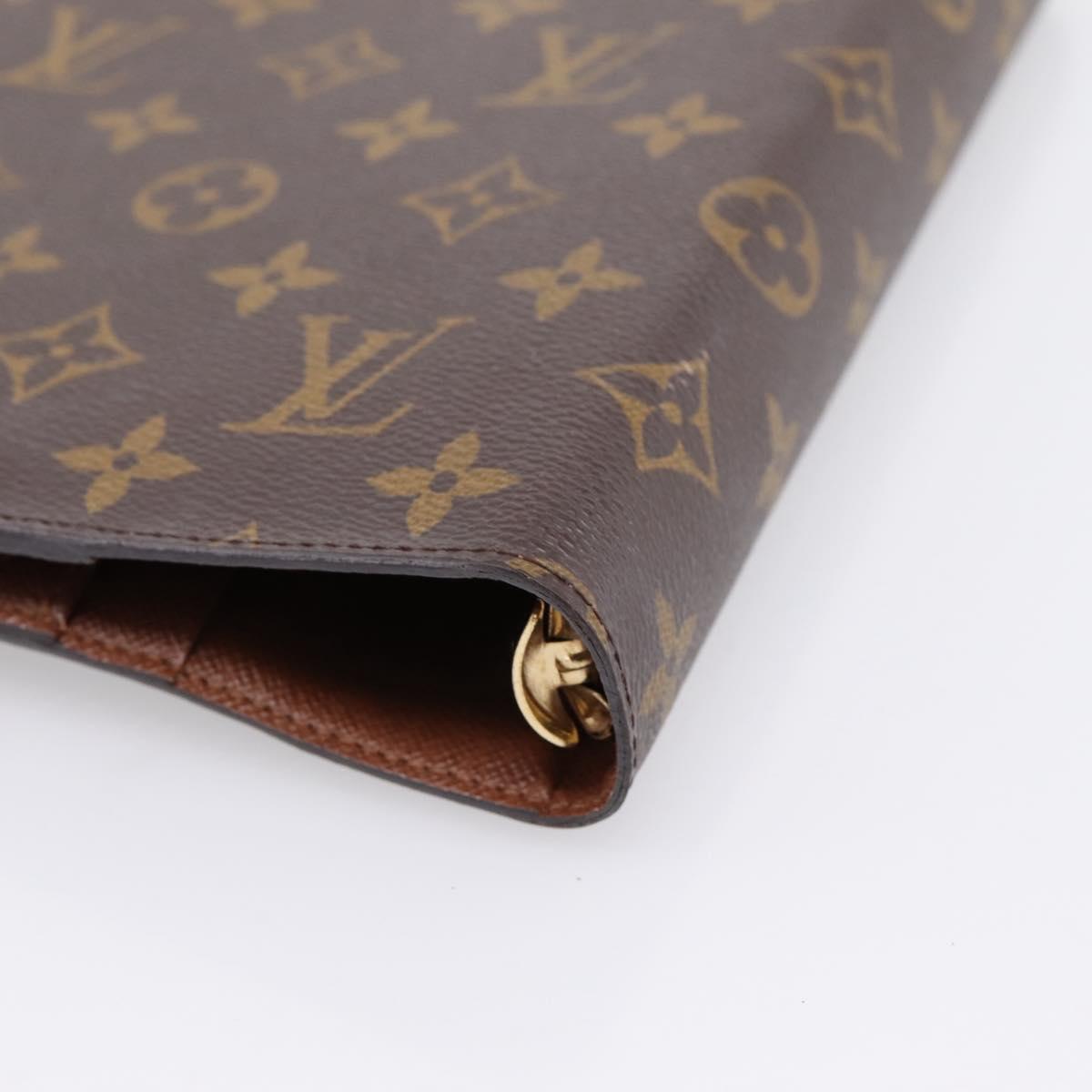 LOUIS VUITTON Monogram Agenda GM Day Planner Cover R20006 LV Auth 197546A