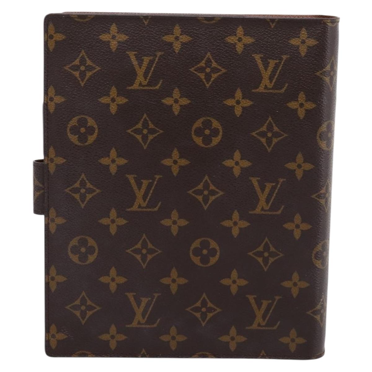 LOUIS VUITTON Monogram Agenda GM Day Planner Cover R20006 LV Auth 197546A