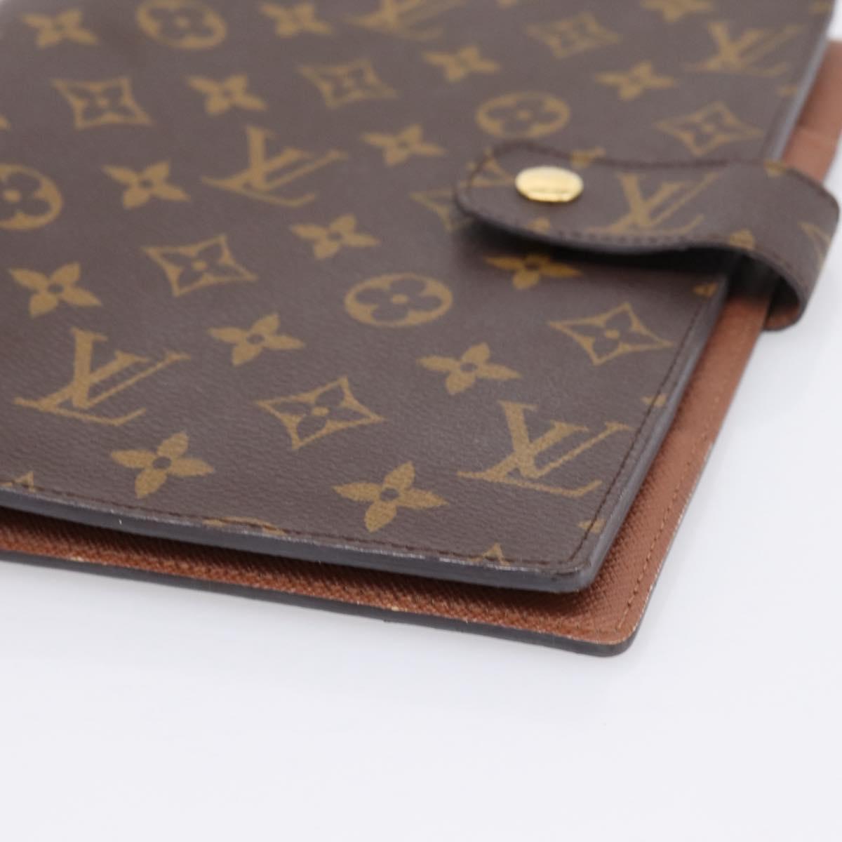 LOUIS VUITTON Monogram Agenda GM Day Planner Cover R20006 LV Auth 197546A