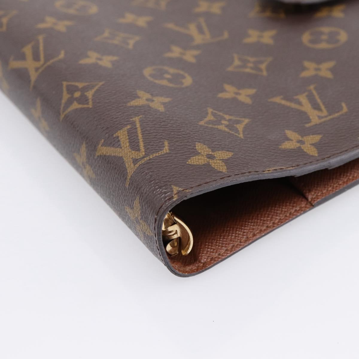 LOUIS VUITTON Monogram Agenda GM Day Planner Cover R20006 LV Auth 197546A