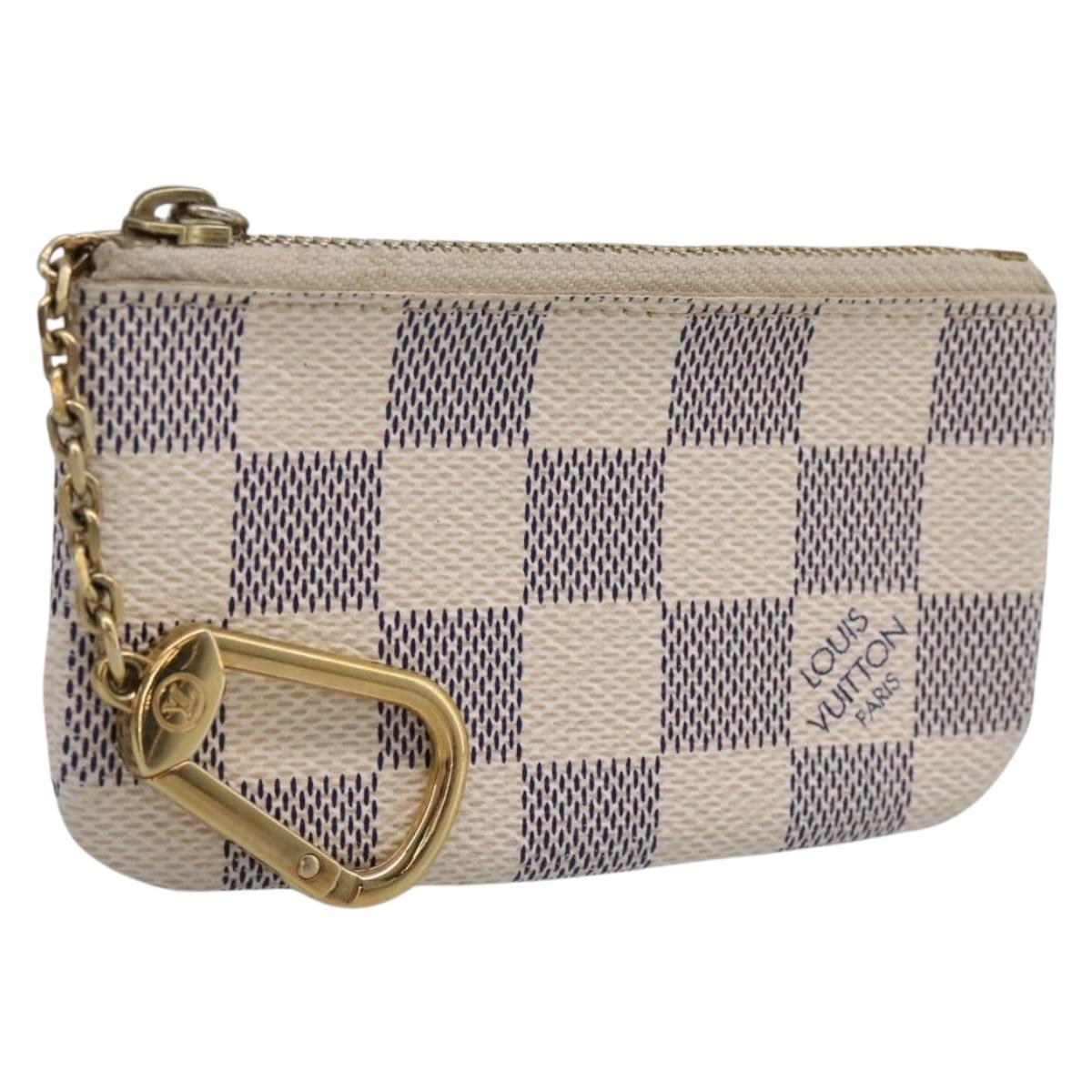 LOUIS VUITTON Damier Azur Pochette Cles Coin Purse N62659 LV Auth 197547A