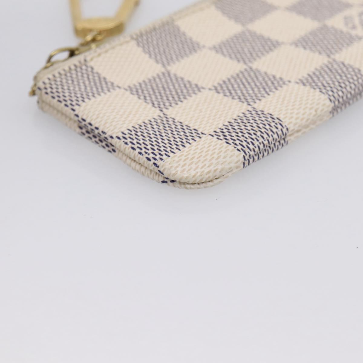 LOUIS VUITTON Damier Azur Pochette Cles Coin Purse N62659 LV Auth 197547A