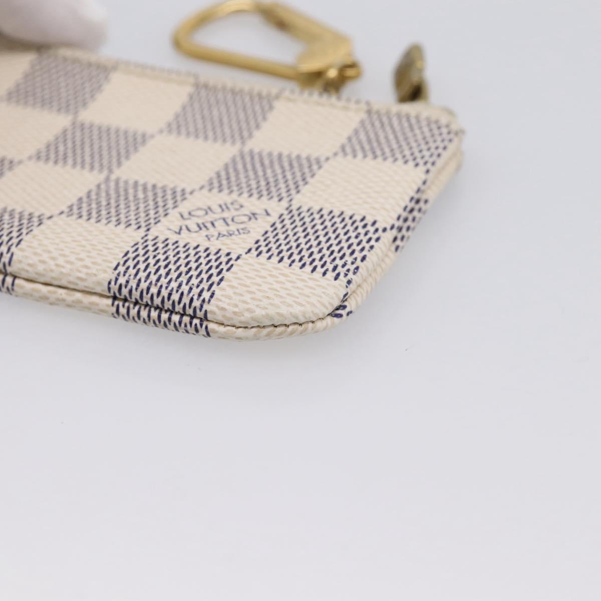 LOUIS VUITTON Damier Azur Pochette Cles Coin Purse N62659 LV Auth 197547A