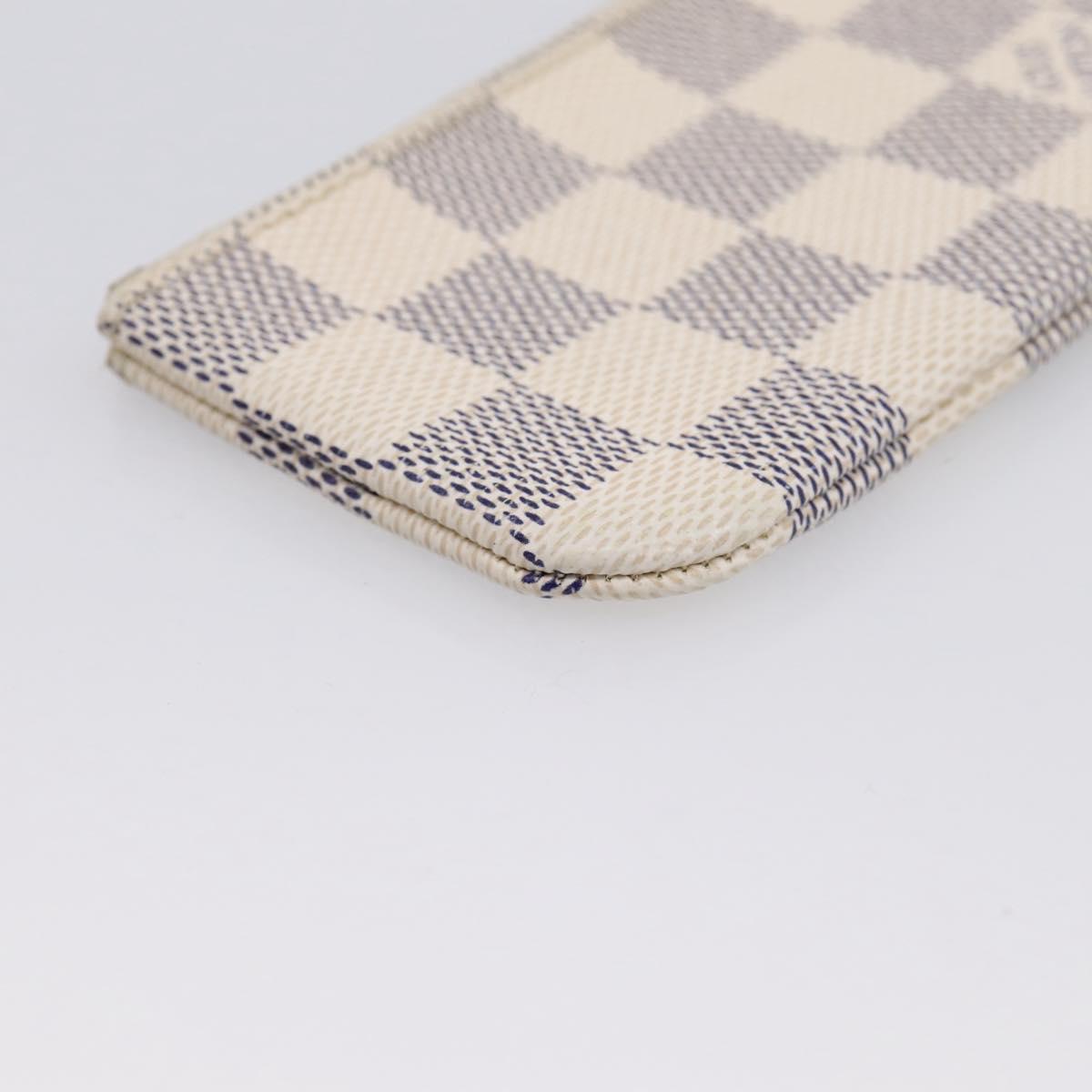 LOUIS VUITTON Damier Azur Pochette Cles Coin Purse N62659 LV Auth 197547A