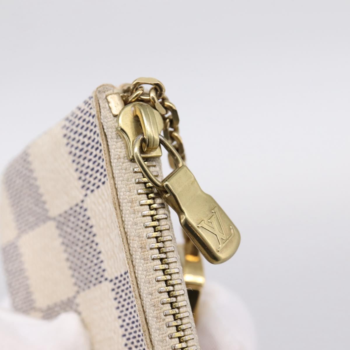 LOUIS VUITTON Damier Azur Pochette Cles Coin Purse N62659 LV Auth 197547A