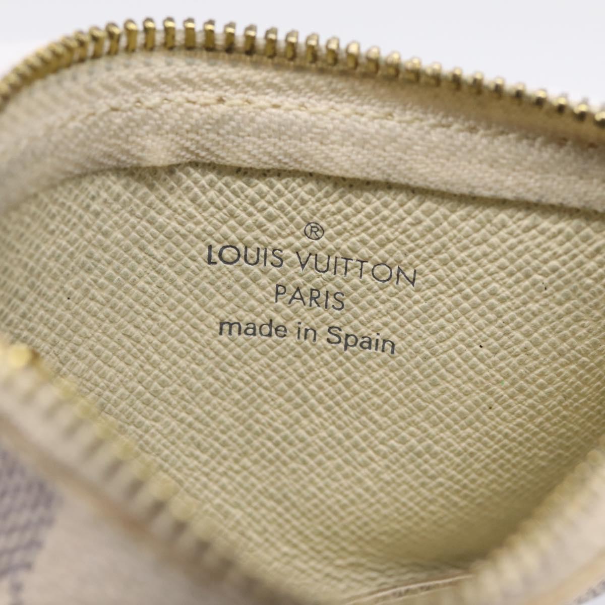 LOUIS VUITTON Damier Azur Pochette Cles Coin Purse N62659 LV Auth 197547A