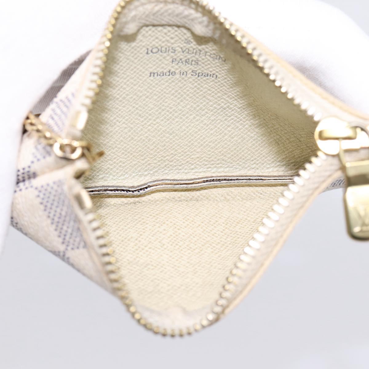 LOUIS VUITTON Damier Azur Pochette Cles Coin Purse N62659 LV Auth 197547A