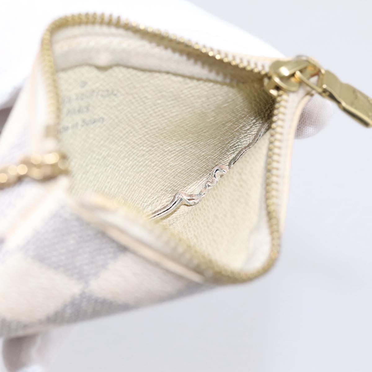 LOUIS VUITTON Damier Azur Pochette Cles Coin Purse N62659 LV Auth 197547A