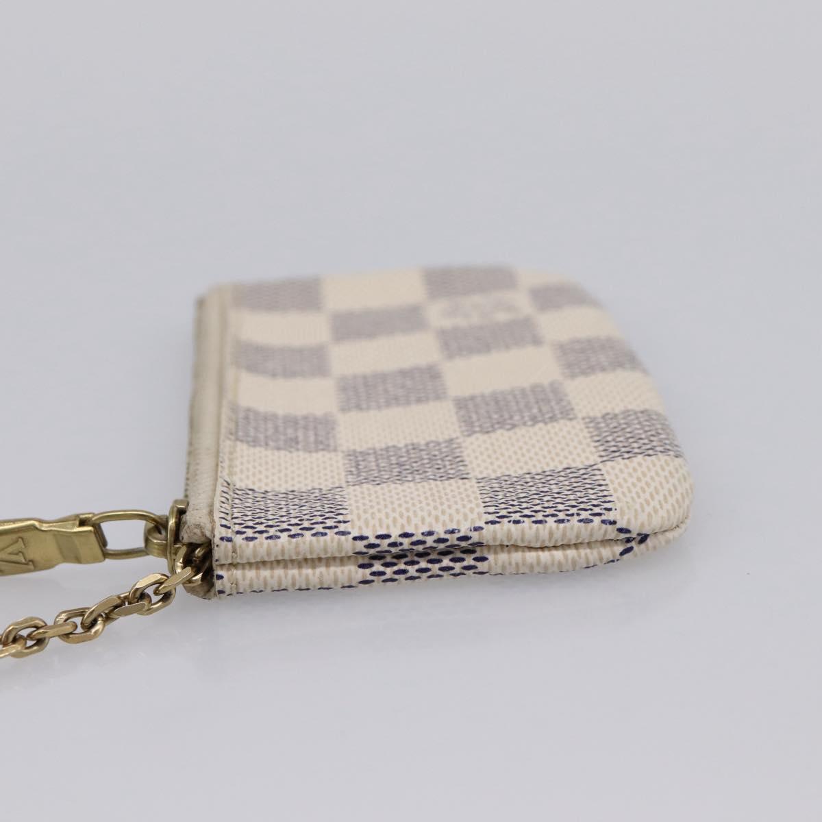 LOUIS VUITTON Damier Azur Pochette Cles Coin Purse N62659 LV Auth 197547A