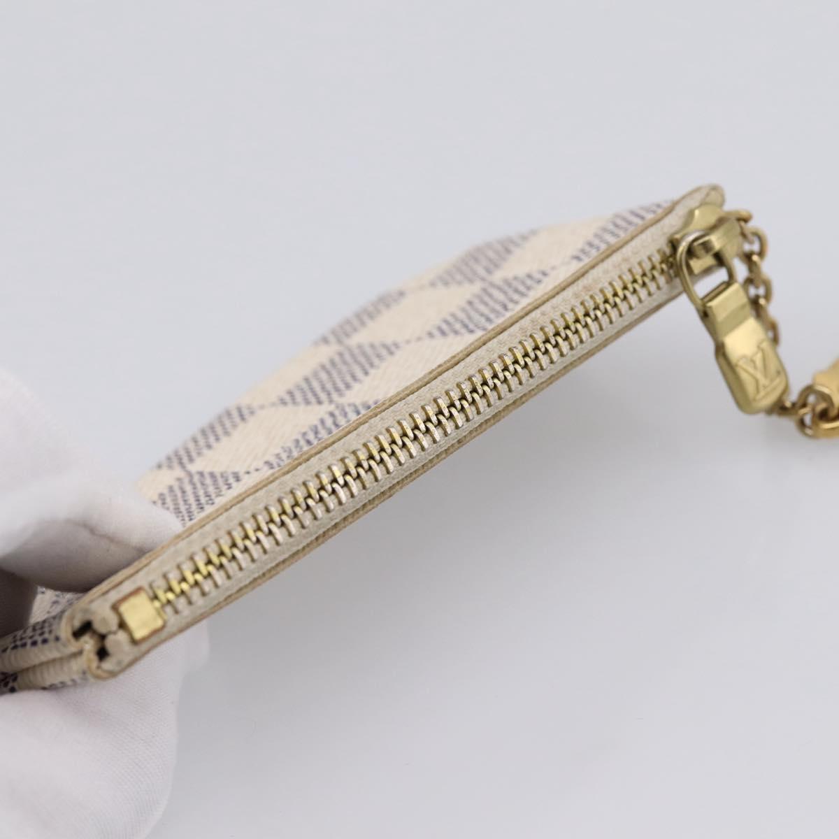 LOUIS VUITTON Damier Azur Pochette Cles Coin Purse N62659 LV Auth 197547A