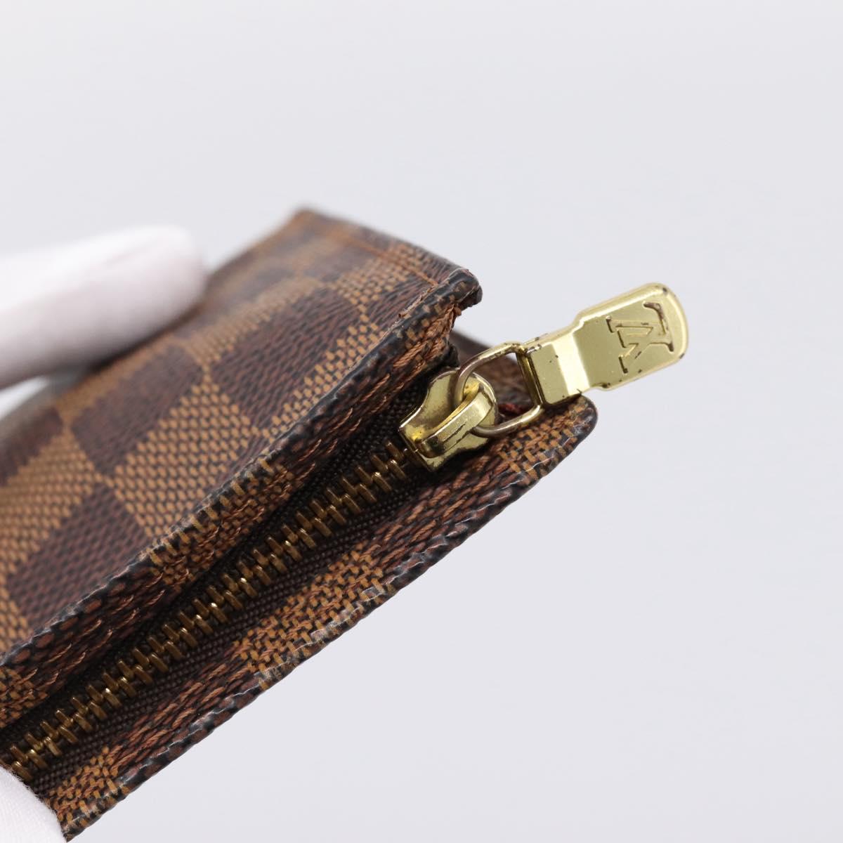 LOUIS VUITTON Damier Ebene Marais Pouch LV Auth 197549