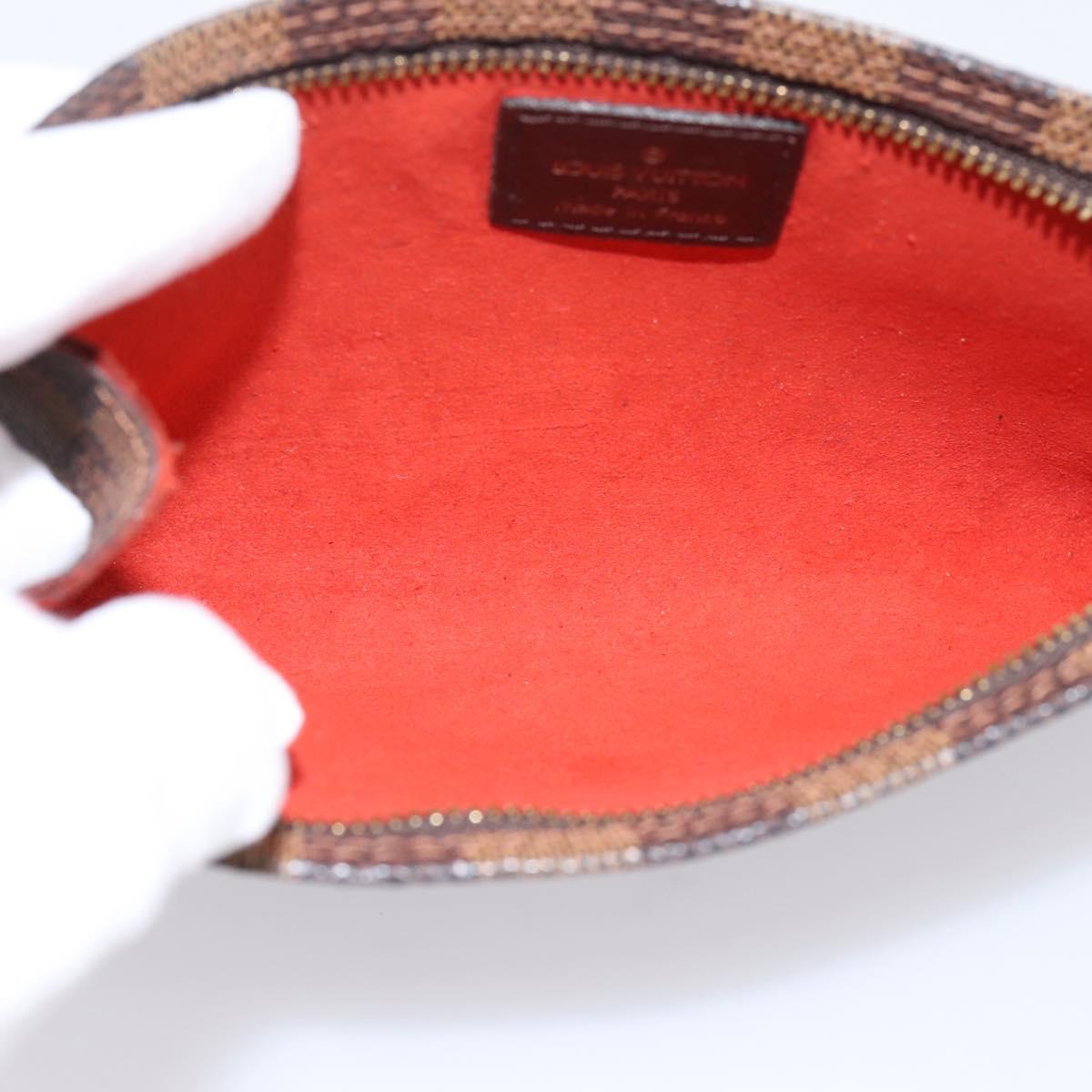 LOUIS VUITTON Damier Ebene Marais Pouch LV Auth 197549