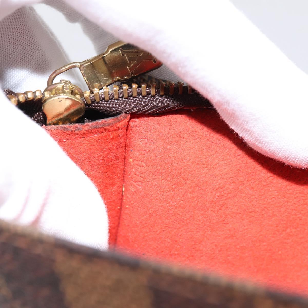 LOUIS VUITTON Damier Ebene Marais Pouch LV Auth 197549