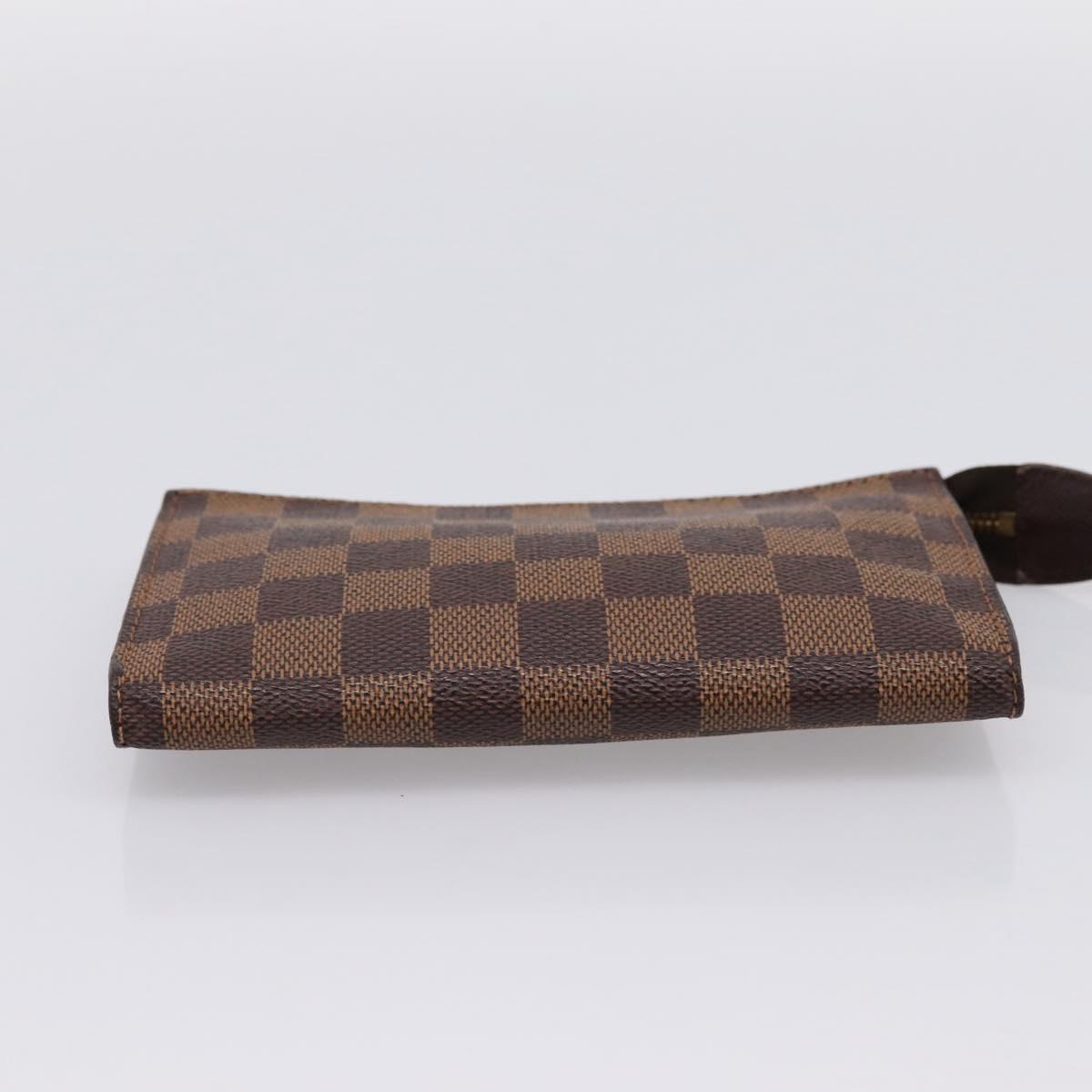 LOUIS VUITTON Damier Ebene Marais Pouch LV Auth 197549